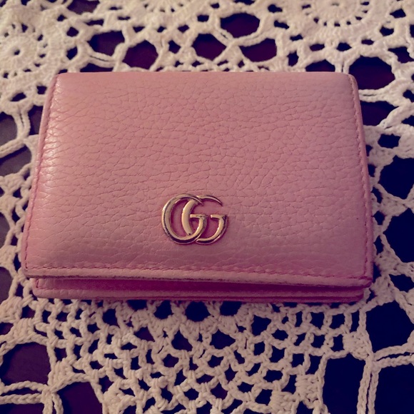 GUCCI GG MARMONT BIFOLD WALLET EUC PINK LEATHER - Picture 8 of 12